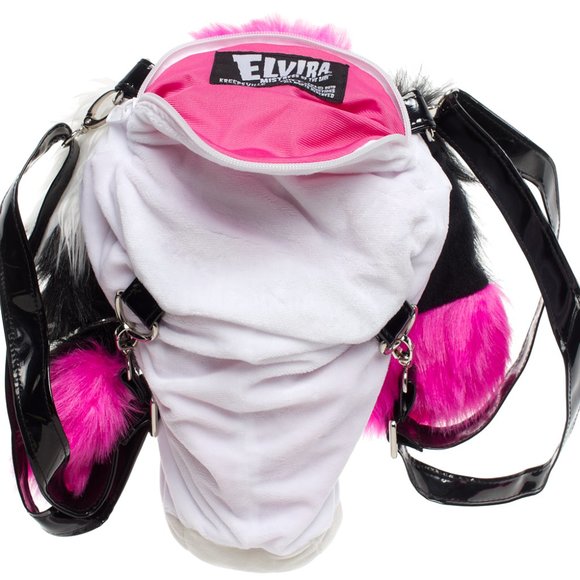 Elvira Gonk Poodle Plush Black Pink White Backpack Bag NEW NWT - Picture 5 of 6